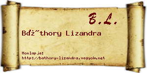 Báthory Lizandra névjegykártya